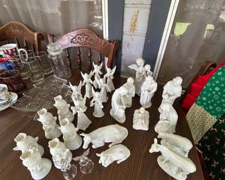 Dresden angels & nativity set