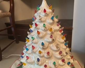 Vintage White Christmas Tree Ceramic