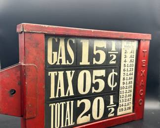 Texaco Gas Pump Price Box