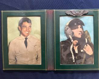 Korean War Air Force Photo and Sterling Silver Pilot Wings