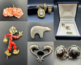 Coral, Gold, GF, Sterling & Costume Jewelry