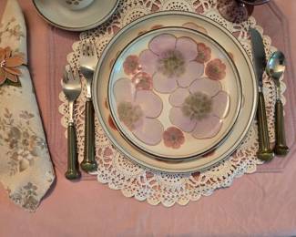Denby pottery dishes and flatware