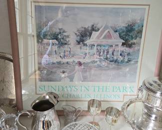 Silverplate and crystal