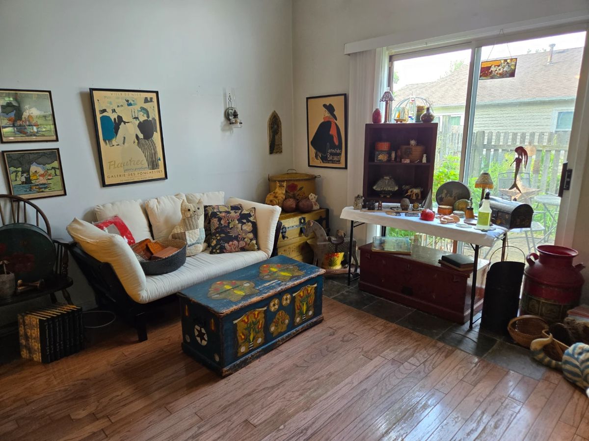 The white sofa is a bed also