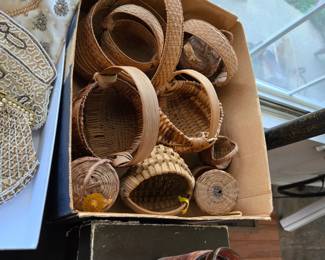 Small old baskets