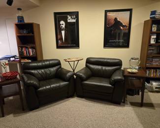Pair of leather chairs