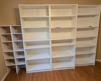 We have 4 of the white book shelves