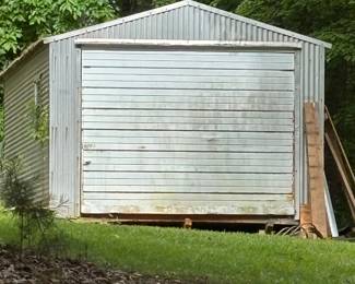 Metal storage building
