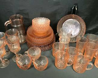 CT428VPink depression glass