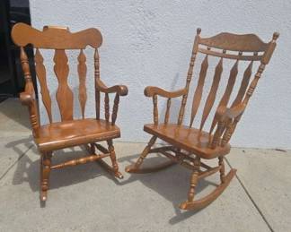 CT3182 Wooden Rocking Chairs Hand Made and Numbered.