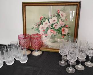 CT315Flower Picture, Glasses Vases