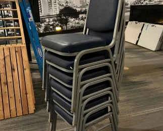 DBB704- (6) Metal Polyurethane Foam Pad Chairs