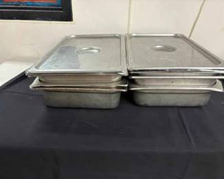 DBB401 Six Stainless Steel Steam Table Pans - 4 Inch Deep, 12 x 21