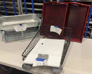 DBB251 Lot of Kitchen/Catering Items - Trays, Racks, and More
