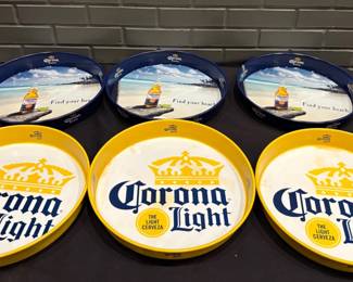 DBB176 Set of 6 Corona Beer Serving Trays - Corona Extra & Corona Light