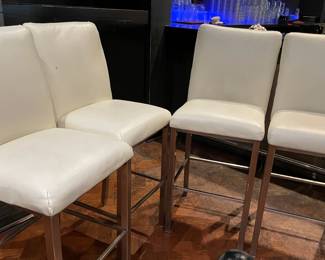 DBB034 - Four Leather Bar Stools