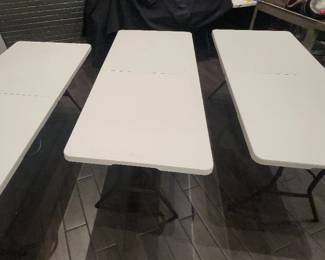 DBB119 - Set Of Three Lifetime 6-Foot Folding Tables