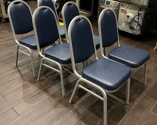 DBB010- 6 Metal Polyurethane Foam Pad Chairs