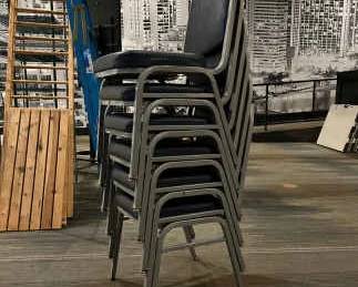 DBB702- (6) Metal Polyurethane Foam Pad Chairs