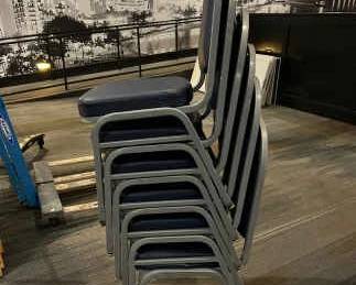 DBB703- (6) Metal Polyurethane Foam Pad Chairs