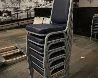 DBB709- (6) Metal Polyurethane Foam Pad Chairs