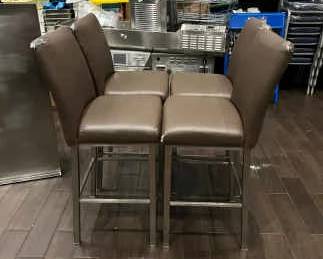 DBB093- Leather Like Bar Chairs