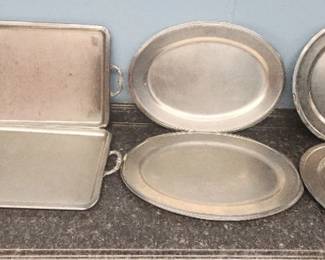 DBB518 - Assorted Stainless Steel Serving Platters (11)