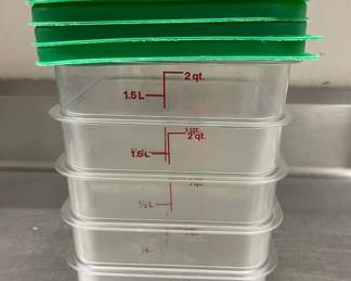 DBB434 - (5) 2 Qt Cambro Food Storage Containers