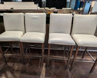 DBB041 - Four Leather Bar Stools.