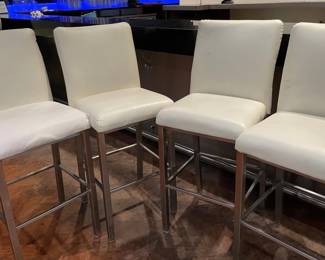 DBB040 - Four Leather Bar Stools