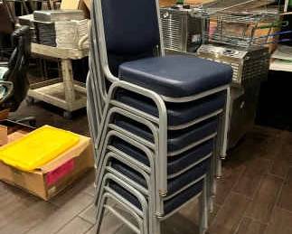 DBB011- 6 Metal Polyurethane Foam Pad Chairs