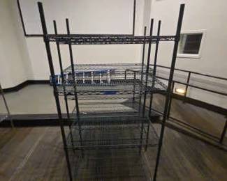 DBB739 Two Seperate Metal Wire Shelving Racks