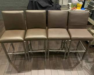 DBB068 4 Leather-Like Bar Chairs