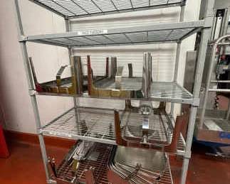 DBB580 AMCO Storage Shelving with Restaurant Serving Trays