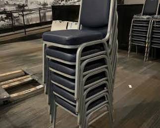 DBB710- (6) Metal Polyurethane Foam Pad Chairs