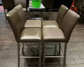DBB073- Leather Like Bar Chairs