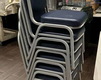 DBB004- 6 Metal Polyurethane Foam Pad Chairs