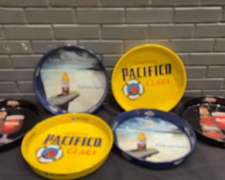 DBB151 Set of 6 Assorted Beer Serving Trays - Pacifico, Corona, Modelo