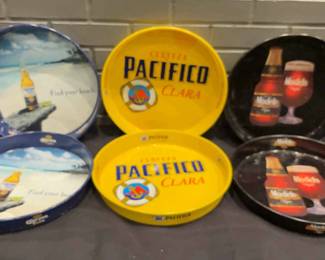 DBB148 Set of 6 Assorted Beer Serving Trays - Pacifico, Corona, Modelo