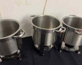DBB387 Three Round Chafing Dish Buffet Sets