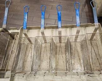 DBB168 - Used Commercial Grade Rectangular Fryer Baskets (6)