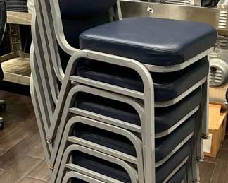 DBB007- 6 Metal Polyurethane Foam Pad Chairs