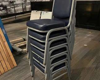 DBB707- (6) Metal Polyurethane Foam Pad Chairs
