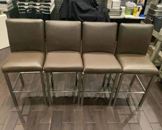 DBB069 4 Leather-Like Bar Chairs