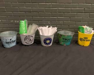DBB215 Alcoholic Beverage Branded Buckets with Utensils