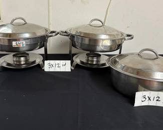 DBB383 Two Rovsun 5 Qt Round Chafing Dish Buffet Set Plus