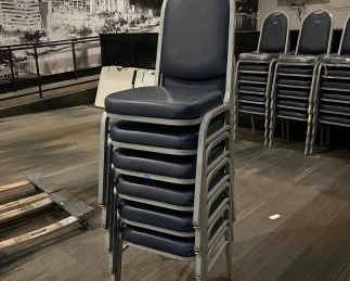 DBB711- (6) Metal Polyurethane Foam Pad Chairs