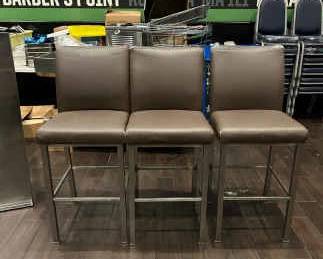 DBB094- Leather Like Bar Chairs