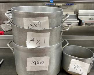 DBB360 Commercial Grade Aluminum Pots Lot (4)
