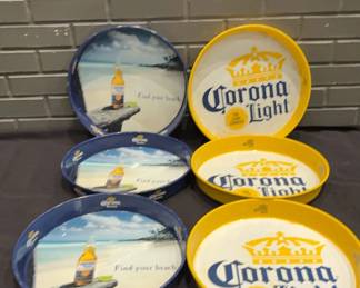 DBB182 Set of 6 Corona Beer Serving Trays - Corona Extra & Corona Light